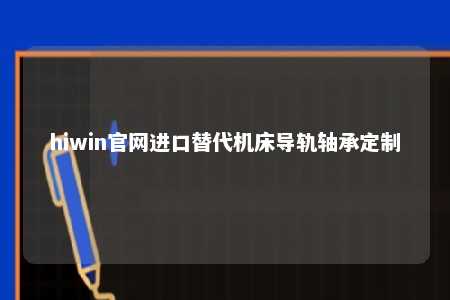 hiwin官网进口替代机床导轨轴承定制