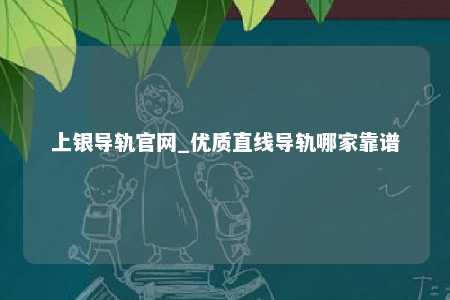 上银导轨官网_优质直线导轨哪家靠谱