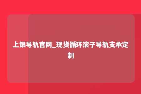 上银导轨官网_现货循环滚子导轨支承定制