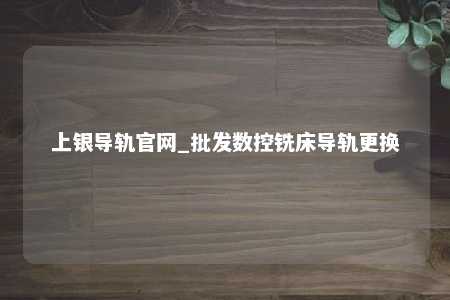上银导轨官网_批发数控铣床导轨更换