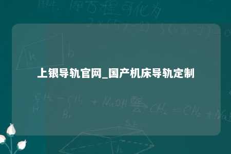 上银导轨官网_国产机床导轨定制