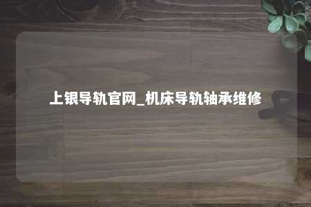 上银导轨官网_机床导轨轴承维修