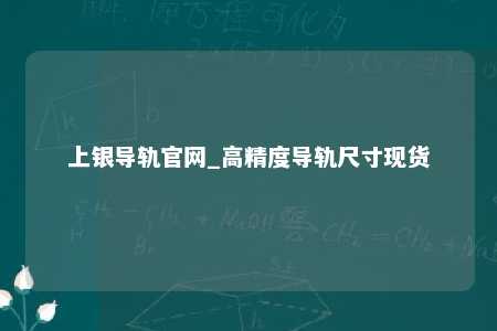 上银导轨官网_高精度导轨尺寸现货