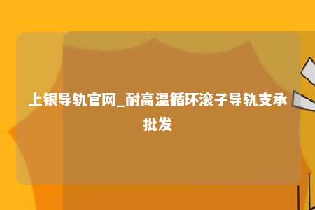 上银导轨官网_耐高温循环滚子导轨支承批发
