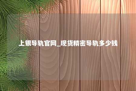 上银导轨官网_现货精密导轨多少钱