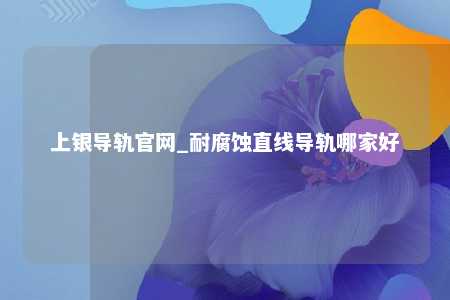 上银导轨官网_耐腐蚀直线导轨哪家好