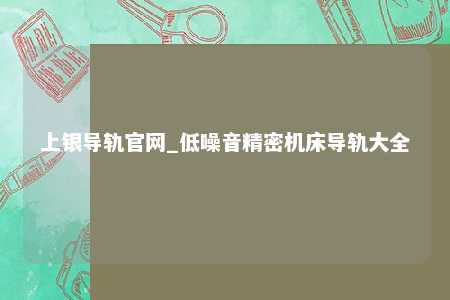 上银导轨官网_低噪音精密机床导轨大全