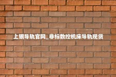 上银导轨官网_非标数控机床导轨现货