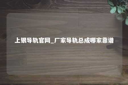 上银导轨官网_厂家导轨总成哪家靠谱