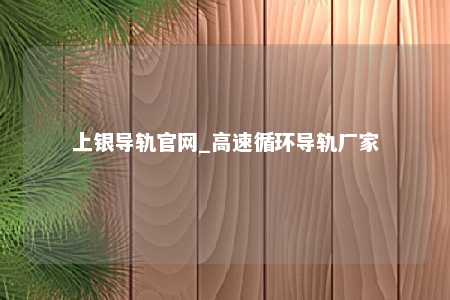 上银导轨官网_高速循环导轨厂家