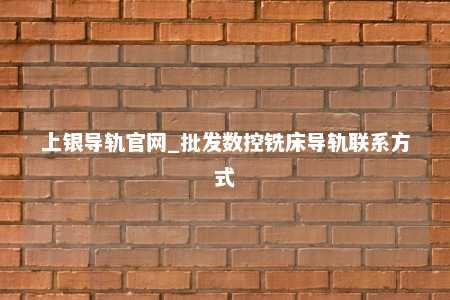 上银导轨官网_批发数控铣床导轨联系方式