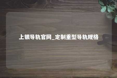 上银导轨官网_定制重型导轨规格