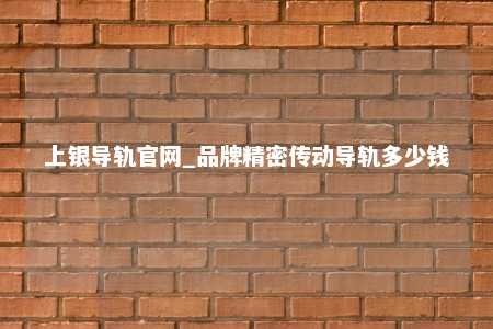 上银导轨官网_品牌精密传动导轨多少钱